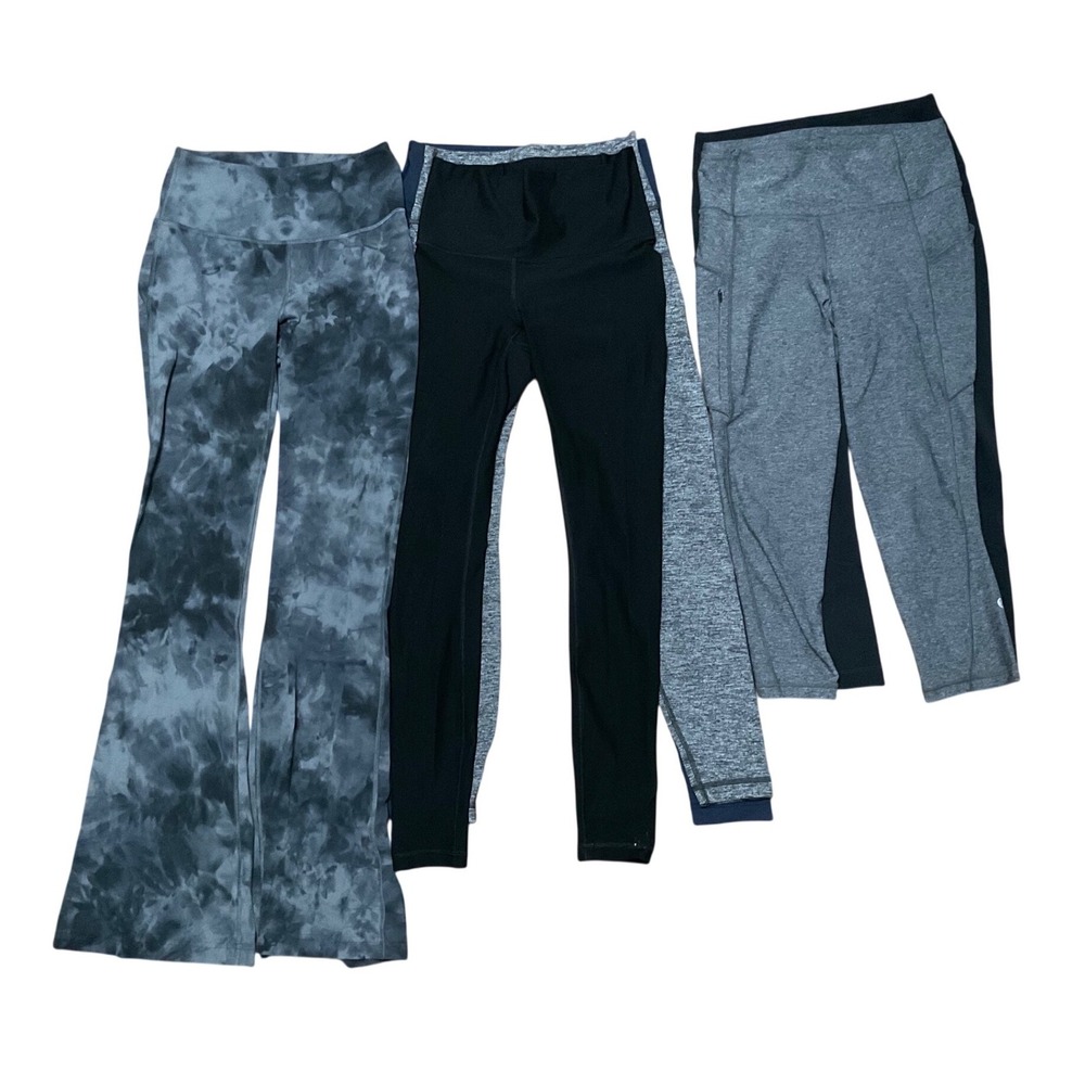 Lululemon Leggings Bundle Lot of 6 Size 6 Align Wunder Under Flare Crop Grey Blk - Picture 4 of 7